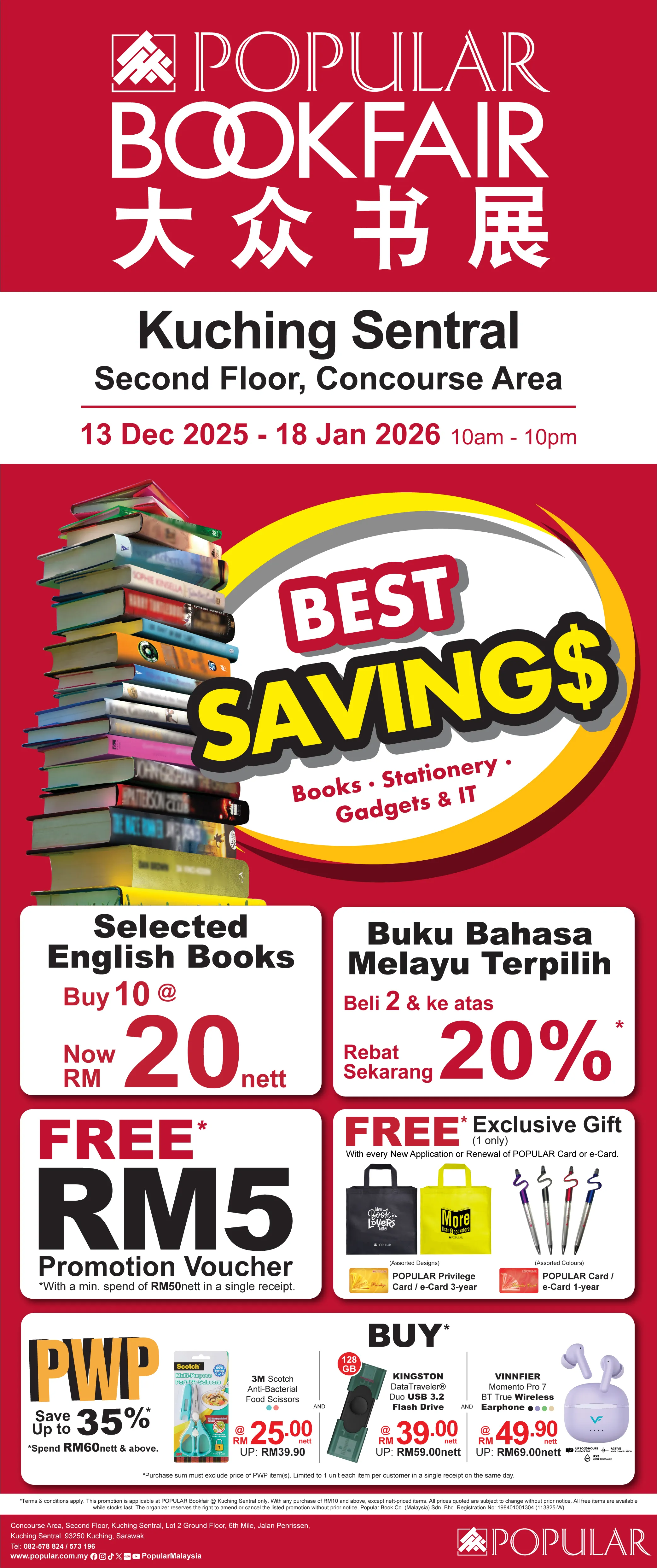 Popular Bookfair Kuching Sentral